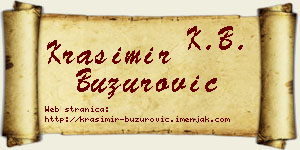 Krasimir Buzurović vizit kartica